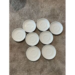 8 German Bauscher White Saucers